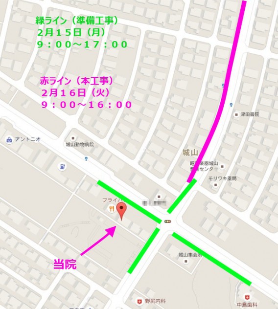 電気工事お知らせ地図